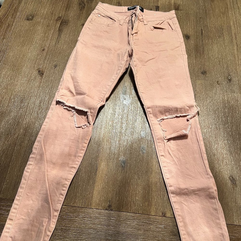 Blush Ripped Jeans